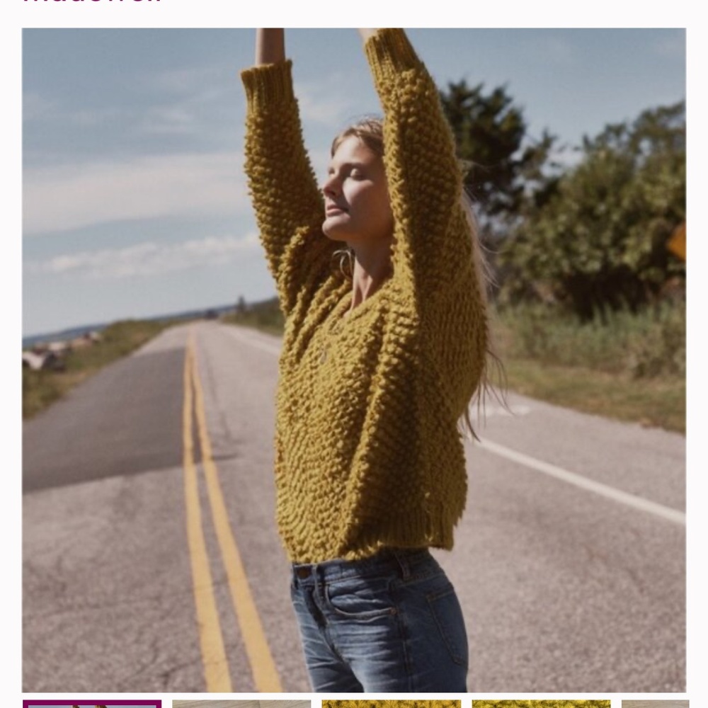 Madewell loop stitch mohair-blend sweater